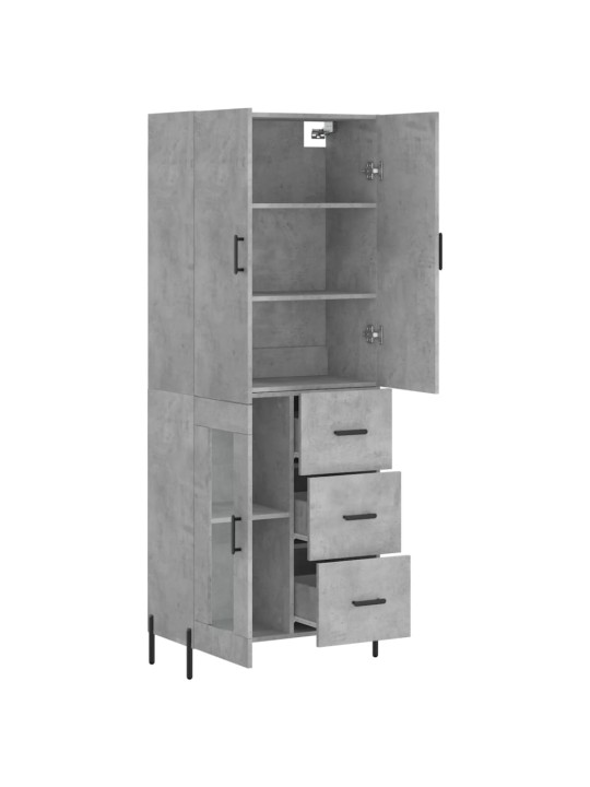 Komoda, betono pilkos spalvos, 69,5x34x180cm, apdirbta mediena