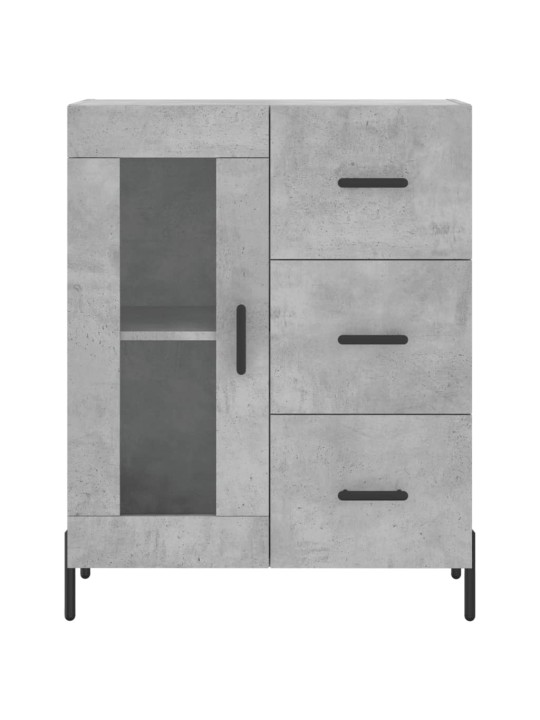 Komoda, betono pilkos spalvos, 69,5x34x180cm, apdirbta mediena