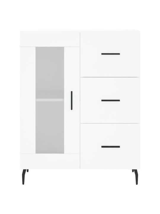 Komoda, baltos spalvos, 69,5x34x180cm, apdirbta mediena