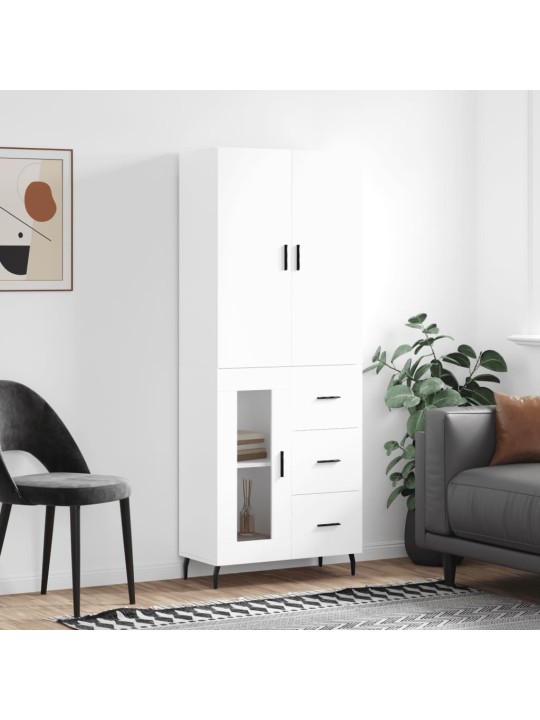 Komoda, baltos spalvos, 69,5x34x180cm, apdirbta mediena