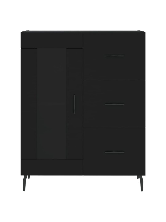 Komoda, juodos spalvos, 69,5x34x180cm, apdirbta mediena