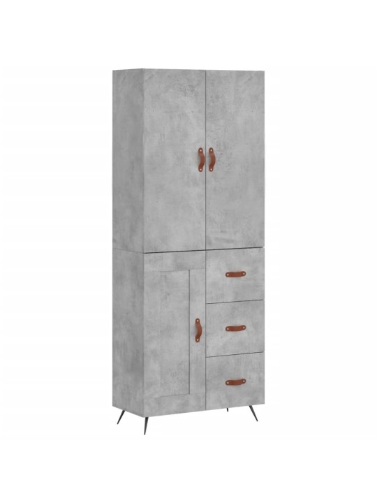 Komoda, betono pilkos spalvos, 69,5x34x180cm, apdirbta mediena