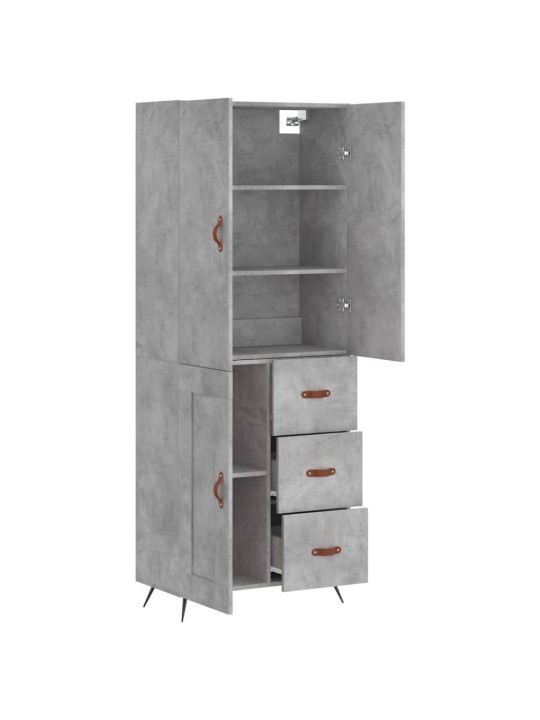 Komoda, betono pilkos spalvos, 69,5x34x180cm, apdirbta mediena