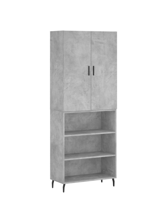 Komoda, betono pilkos spalvos, 69,5x34x180cm, apdirbta mediena