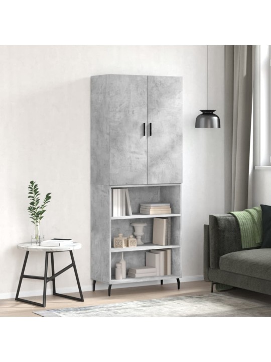 Komoda, betono pilkos spalvos, 69,5x34x180cm, apdirbta mediena