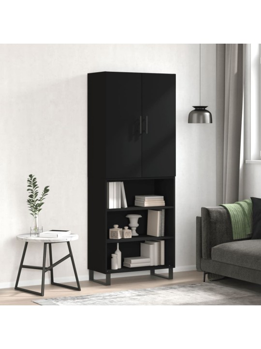 Komoda, juodos spalvos, 69,5x34x180cm, apdirbta mediena