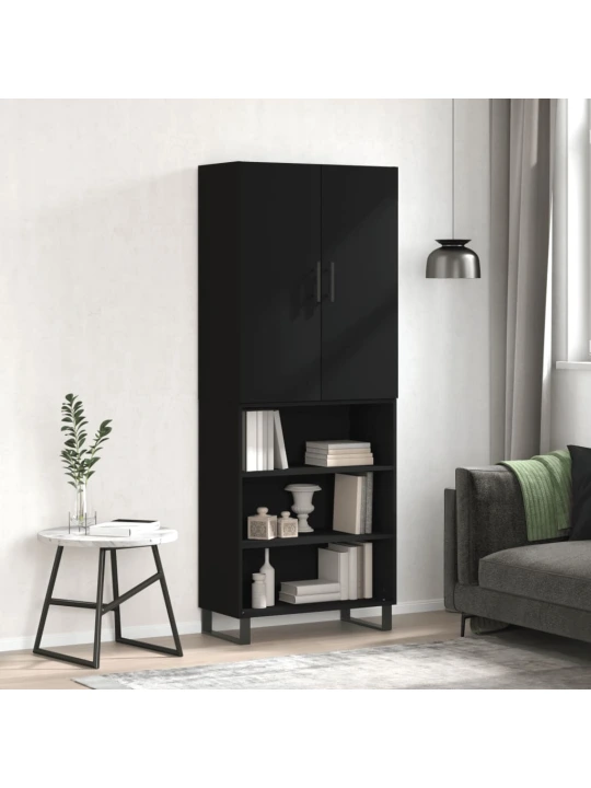 Komoda, juodos spalvos, 69,5x34x180cm, apdirbta mediena