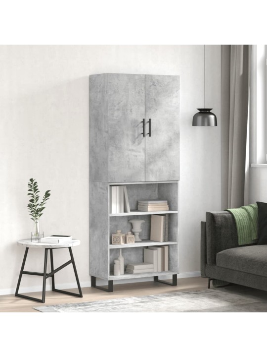 Komoda, betono pilkos spalvos, 69,5x34x180cm, apdirbta mediena