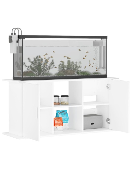 Akvariumo stovas, baltos spalvos, 121x41x58cm, apdirbta mediena