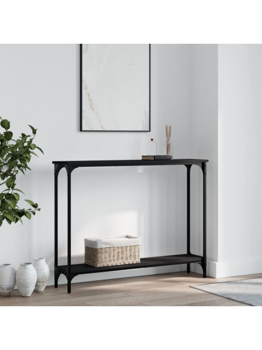 Konsolinis staliukas, juodas, 100x22,5x75cm, apdirbta mediena