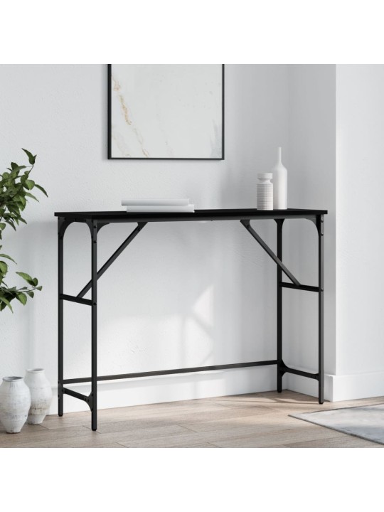 Konsolinis staliukas, juodas, 100x32x75cm, apdirbta mediena