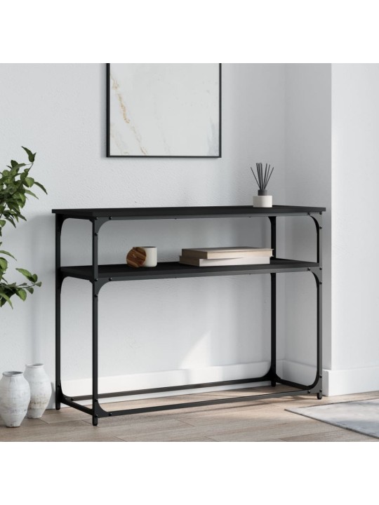 Konsolinis staliukas, juodas, 100x35,5x75cm, apdirbta mediena
