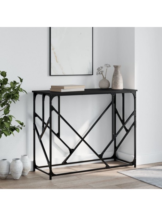 Konsolinis staliukas, juodas, 100x40x80cm, apdirbta mediena