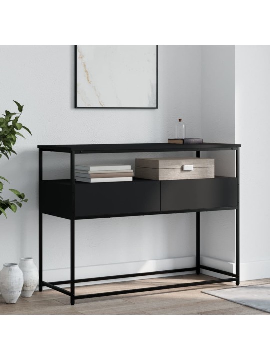 Konsolinis staliukas, juodas, 100x40x75cm, apdirbta mediena
