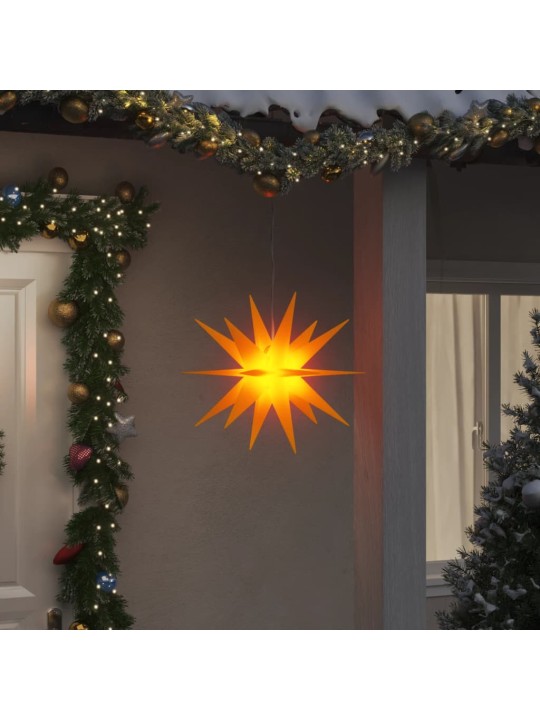 Kalėdinis šviestuvas su LED, geltonas, 43cm, sulankstomas