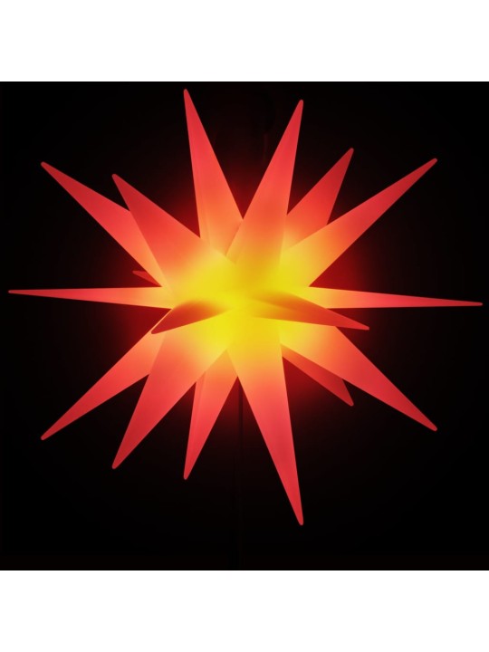 Kalėdinis šviestuvas su kuoliuku ir LED, raudonas, 57cm