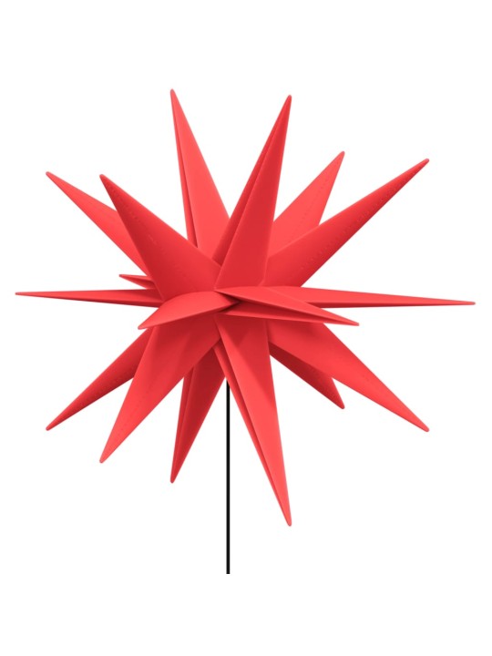 Kalėdinis šviestuvas su kuoliuku ir LED, raudonas, 57cm