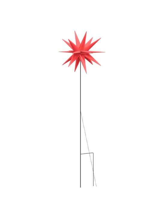 Kalėdinis šviestuvas su kuoliuku ir LED, raudonas, 57cm