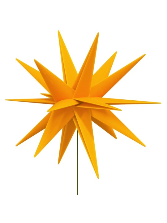 Kalėdinis šviestuvas su kuoliuku ir LED, geltonas, 57cm
