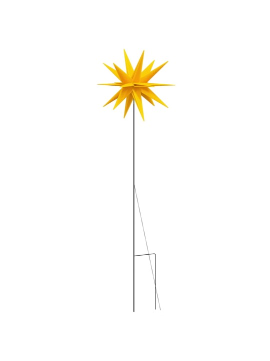 Kalėdinis šviestuvas su kuoliuku ir LED, geltonas, 57cm