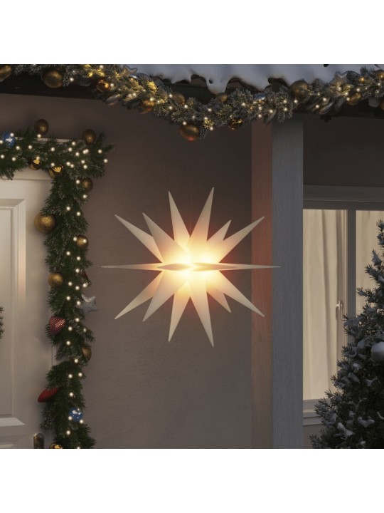 Kalėdų žvaigždė su LED, baltas, 100cm