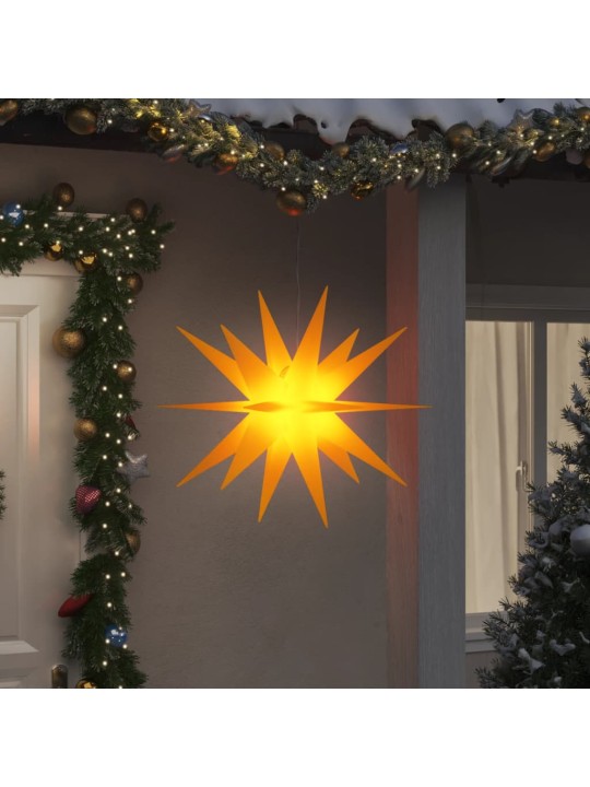 Kalėdinis šviestuvas su LED, geltonas, 100cm, sulankstomas