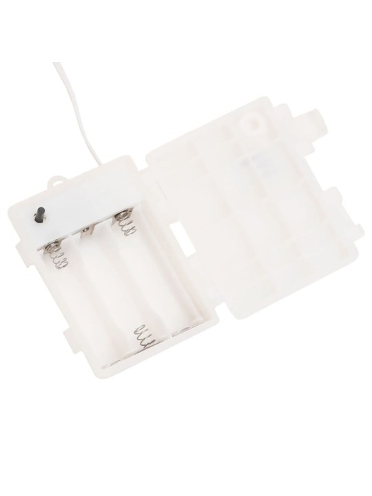 Kalėdiniai šviestuvai su LED, 3vnt., balti, sulankstomi