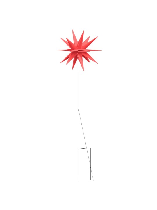 Kalėdiniai šviestuvai su smaigais/LED, 3vnt., raudoni, 35cm