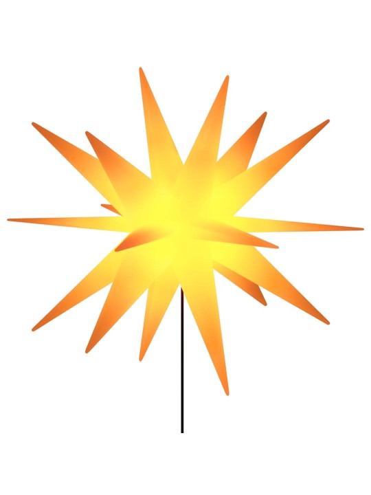 Kalėdiniai šviestuvai su smaigais/LED, 3vnt., geltoni, 35cm