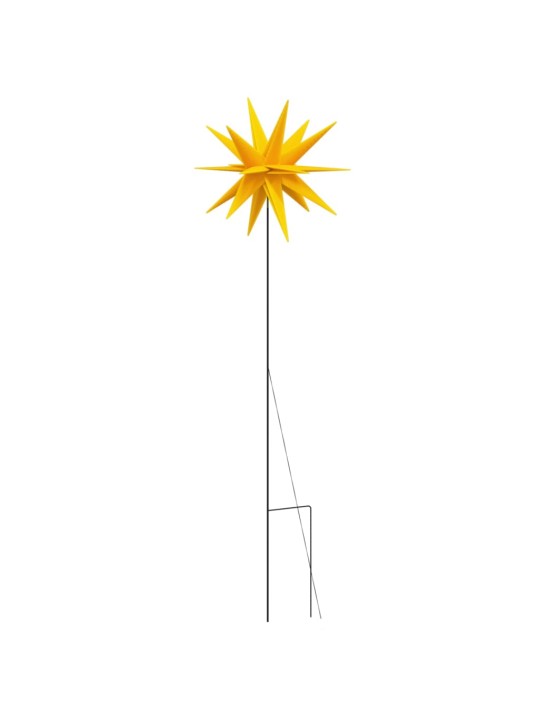 Kalėdiniai šviestuvai su smaigais/LED, 3vnt., geltoni, 35cm