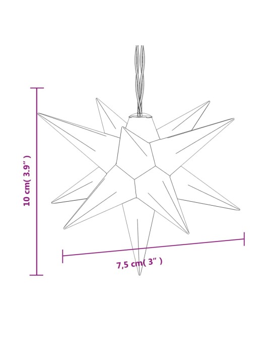 Kalėdinis šviestuvas, raudonos spalvos, 10cm, 10 LED lempučių