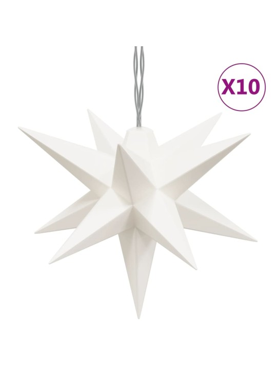 Kalėdinis šviestuvas, baltos spalvos, 10cm, 10 LED lempučių