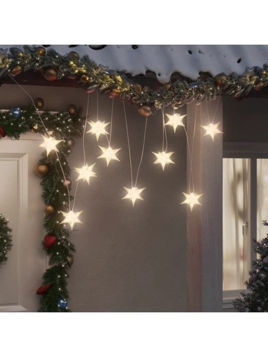 Kalėdinis šviestuvas, baltos spalvos, 10cm, 10 LED lempučių