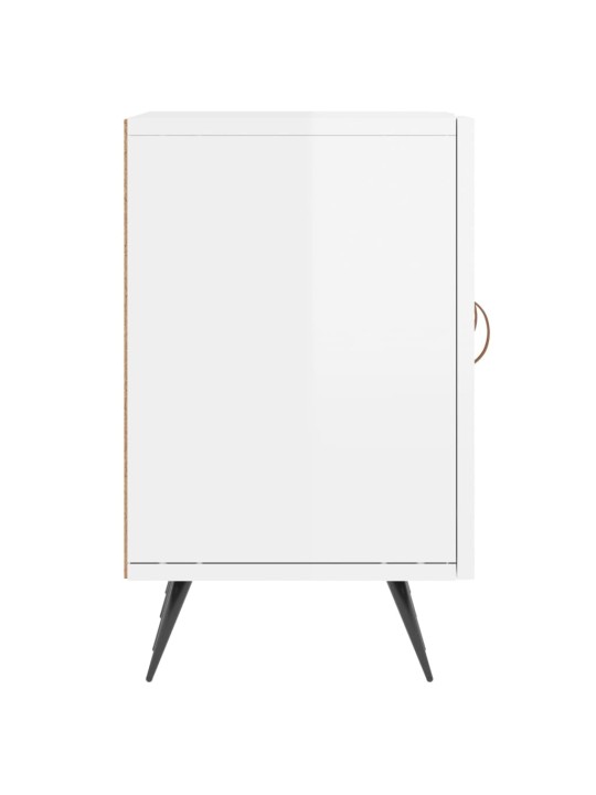 Televizoriaus spintelė, balta, 150x30x50cm, mediena, blizgi
