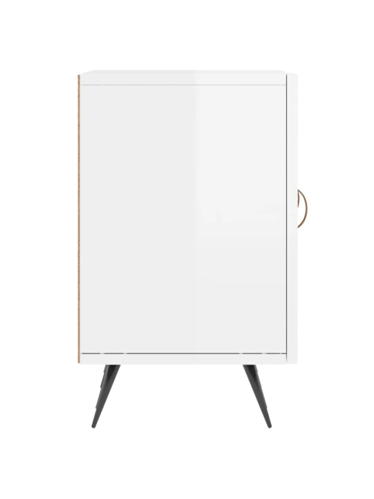 Televizoriaus spintelė, balta, 150x30x50cm, mediena, blizgi