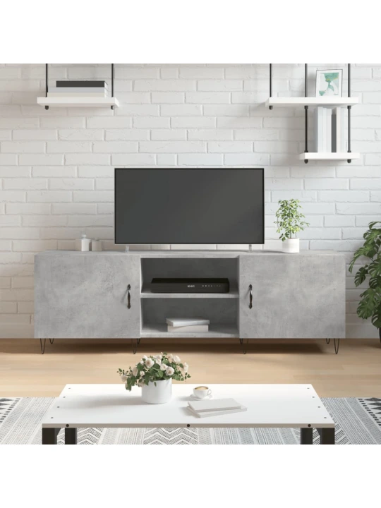 Televizoriaus spintelė, betono pilka, 150x30x50cm, mediena