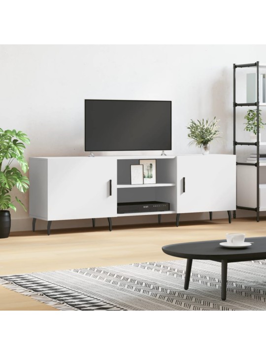 Televizoriaus spintelė, balta, 150x30x50cm, apdirbta mediena
