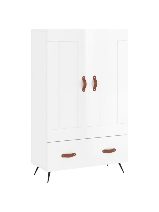 Komoda, baltos spalvos, 69,5x31x115cm, apdirbta mediena, blizgi