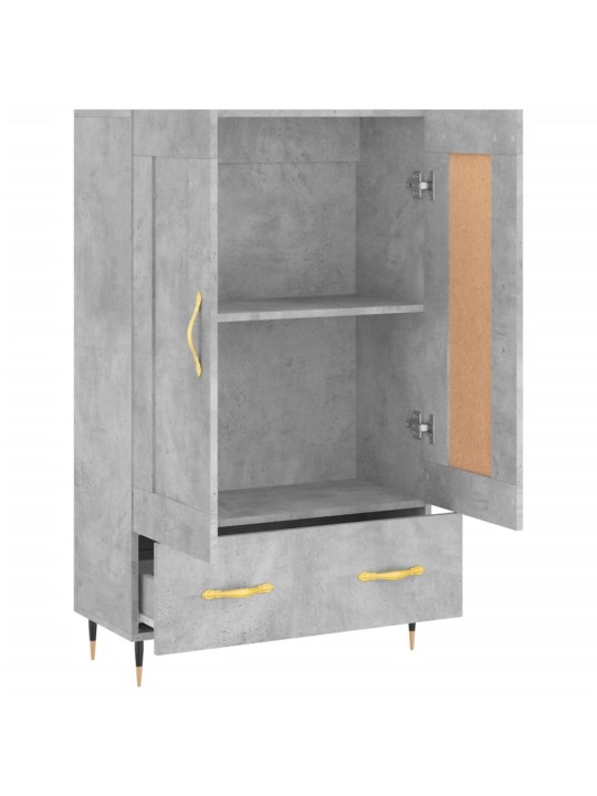 Komoda, betono pilkos spalvos, 69,5x31x115cm, apdirbta mediena