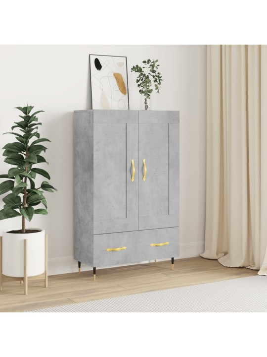 Komoda, betono pilkos spalvos, 69,5x31x115cm, apdirbta mediena