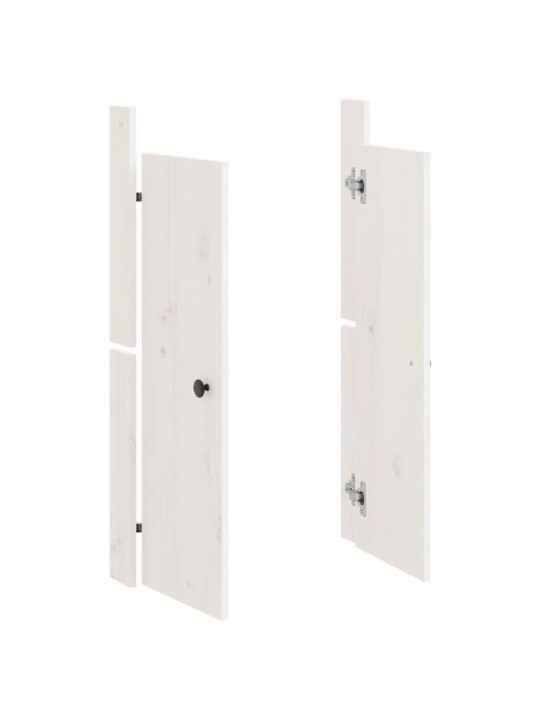 Lauko virtuvės durelės, 2vnt., baltos, 50x9x82cm, pušis