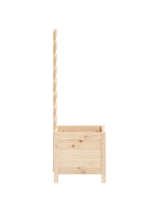 Sodo lovelis su stovu, 39x39,5x114cm, pušies medienos masyvas