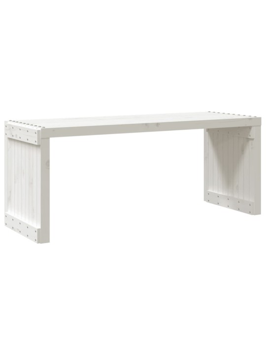 Sodo suoliukas, baltas, 212,5x40,5x45cm, pušis, prailginamas