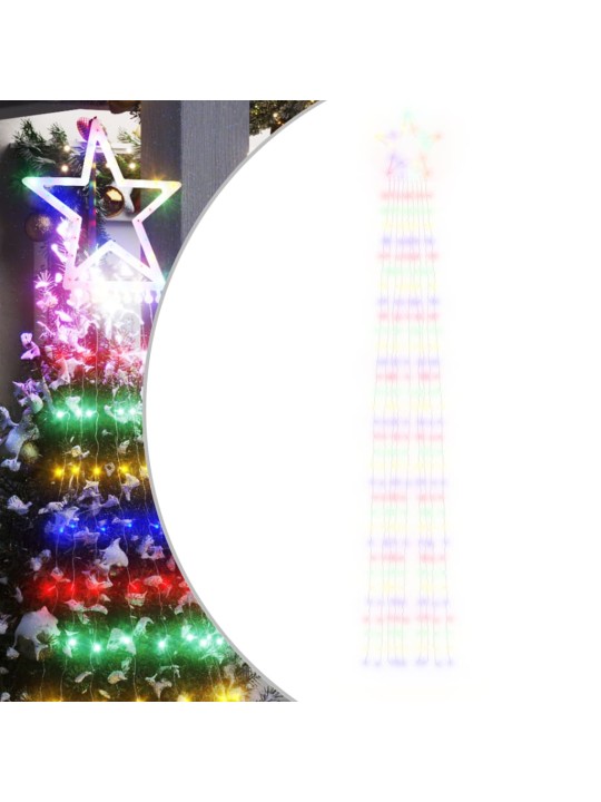 Kalėdų eglutės girlianda, spalvota, 375cm, 320 LED lempučių