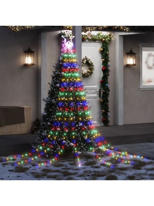 Kalėdų eglutės girlianda, spalvota, 375cm, 320 LED lempučių