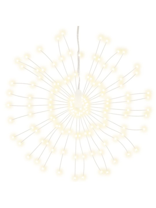 Kalėdinis šviestuvas fejerverkas, 140 šiltų baltų LED, 17cm