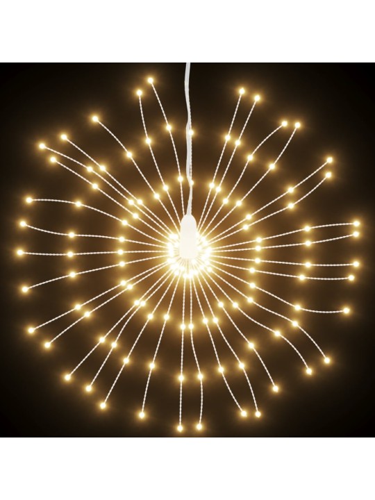 Kalėdinis šviestuvas fejerverkas, 140 šiltų baltų LED, 17cm