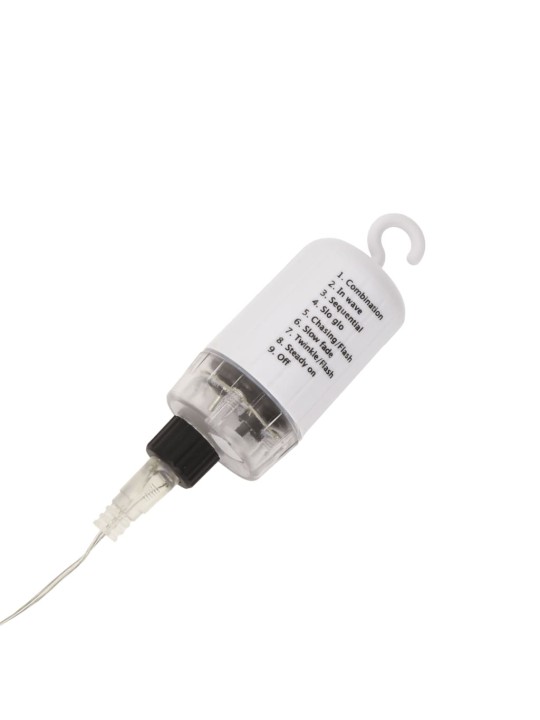 Kalėdinis šviestuvas fejerverkas, 140 šiltų baltų LED, 17cm