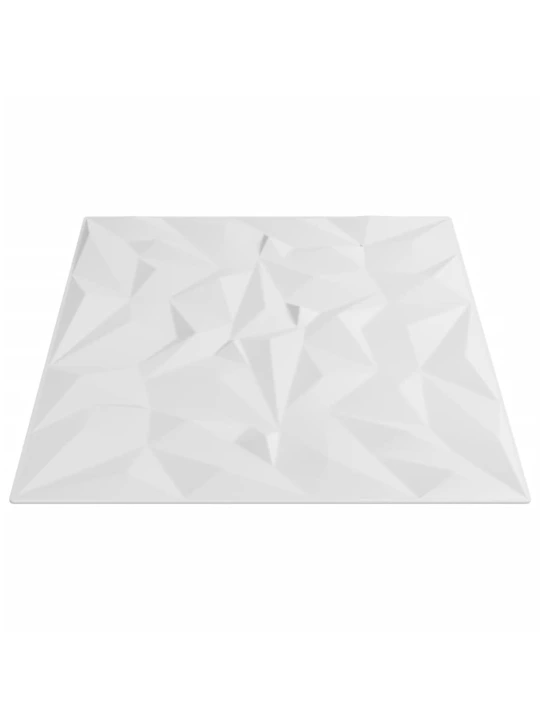 Sienų plokštės, 48vnt., baltos, 50x50cm, EPS, 12m²