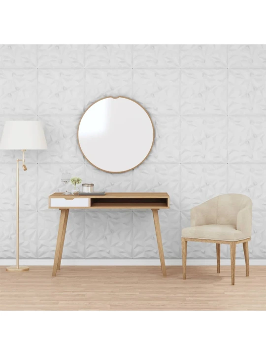Sienų plokštės, 48vnt., baltos, 50x50cm, EPS, 12m²
